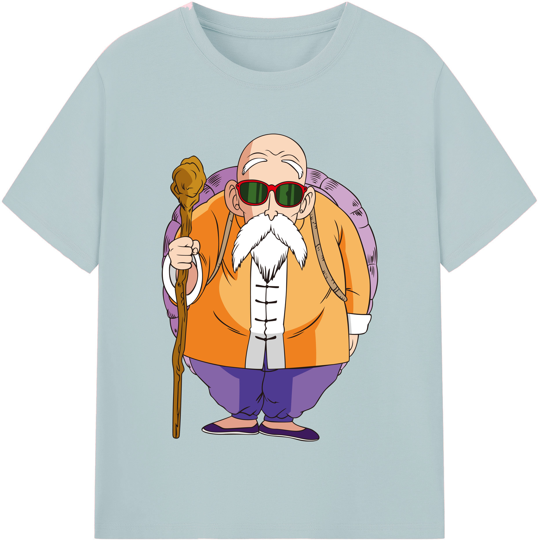 （画像用） ドラゴンボール 亀仙人（かめせんにん） DRAGON BALL Master Roshi Kame Sennin 綿100％半袖Tシャツ（フロントプリント）